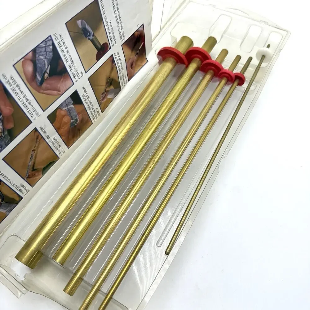 Vintage Fasturn Fabric Tube Turning System 6 Brass Tubes NO HOOKS Crowning Touch